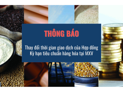 Thông báo Ban hành mức ký quỹ giao dịch hàng hóa, liên kỳ hạn mặt hàng Nông sản, liên kỳ hạn mặt hàng Cà phê tại Sở Giao dịch Hàng hóa Việt Nam